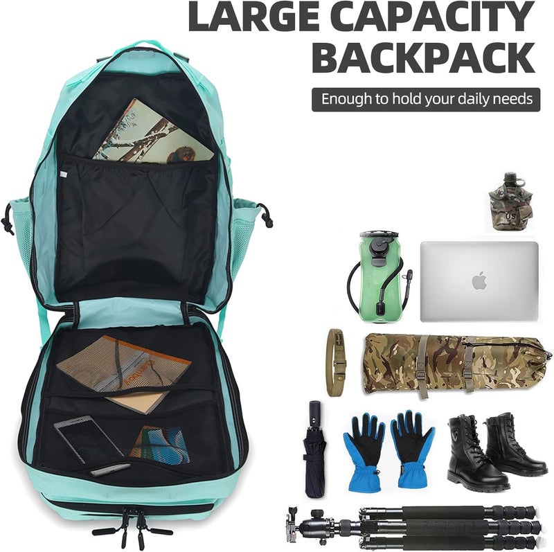 Lovelinks21 45L Tactical Assault Backpack 3 day assault pack with Molle Waterproof backpack Rucksack for Tactical Backpacks (Mint Green) - Image 4